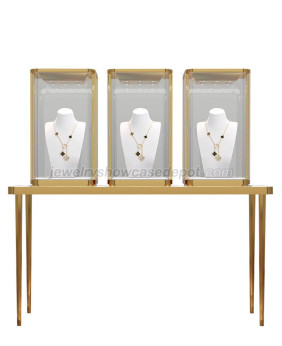 Benutzerdefinierter Luxus-Einzelhandels-tragbarer Verschluss-Glasdeckel-Tischplatte-Schmuck-Vitrine
